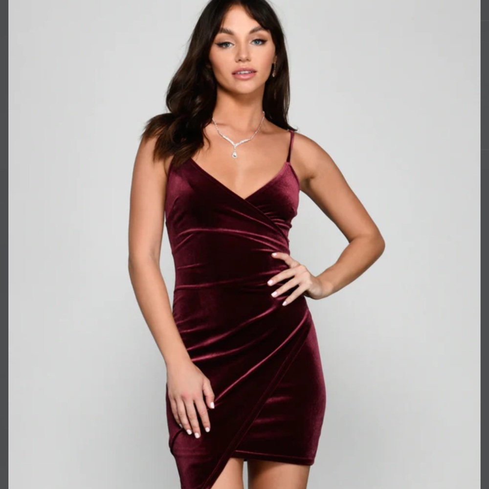 Windsor Red Asymmetrical Mini Dress